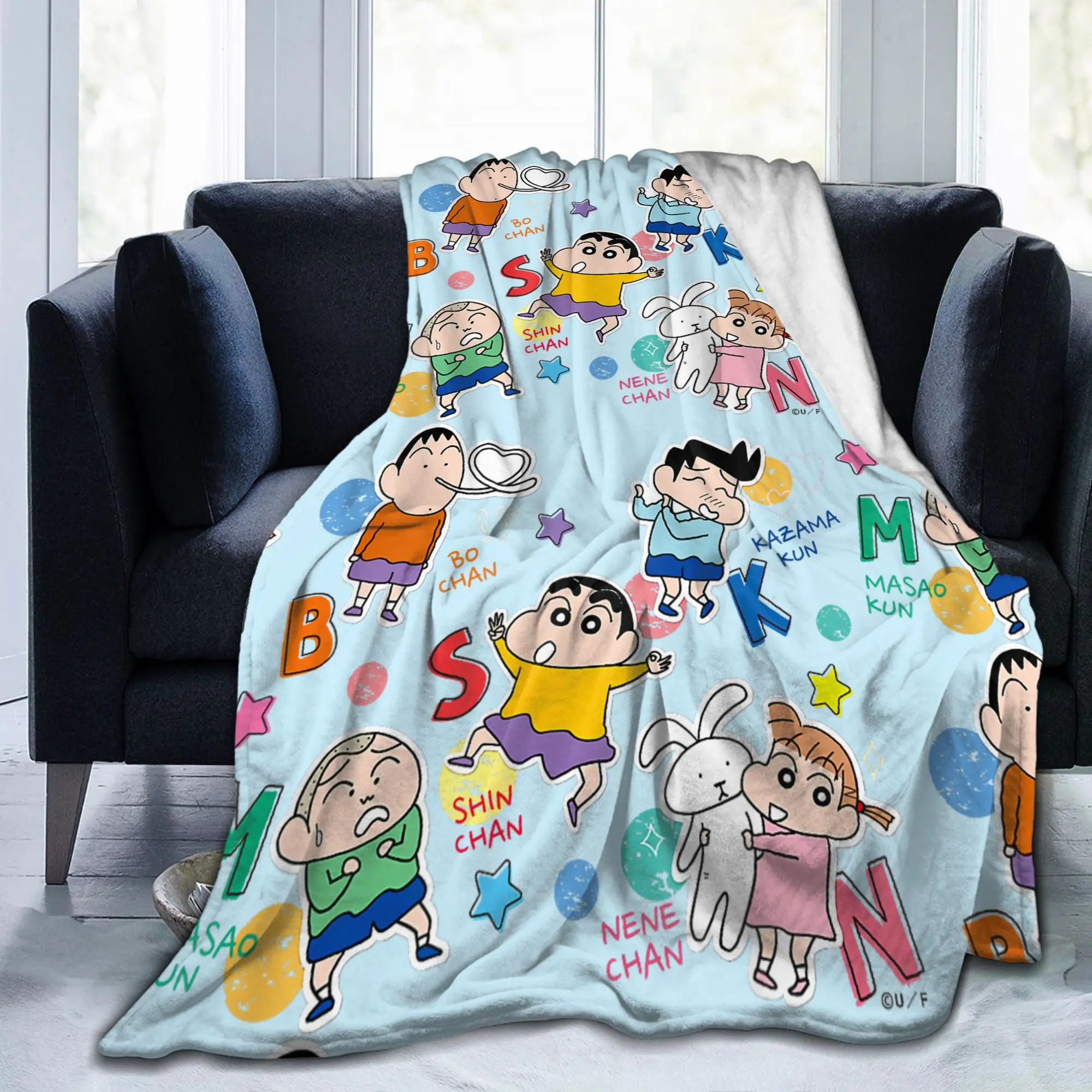 تلوين شين تشان الفانيلا بطانية ساتو ماساو نيني تورو بوشان مضحك رمي بطانية للمنزل فندق أريكة 200x150 سنتيمتر المفارش #1