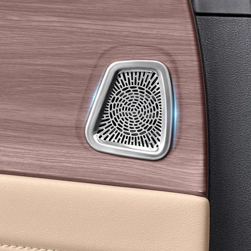 New High Quality For GEELY Monjaro Xingyue L 21-25 Door Panel Loudspeaker Covers Stainless Steel Protective Cover Stickers Inter