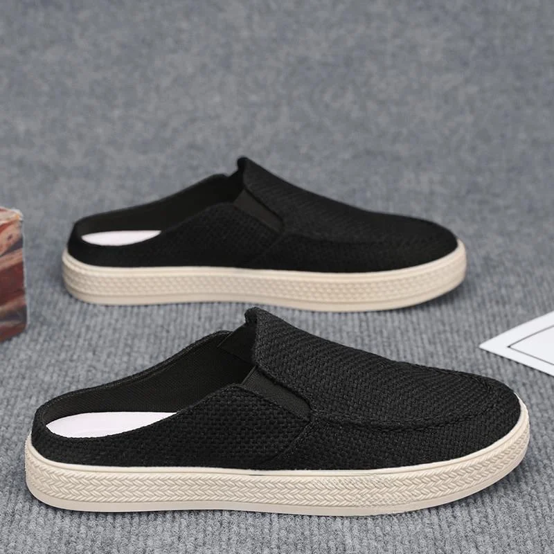 

Men's Canvas Slip-On Shoes Breathable Summer Casual Woven Thousand-Layer Bottom Sports Leisure Old Beijing Cloth Shoes