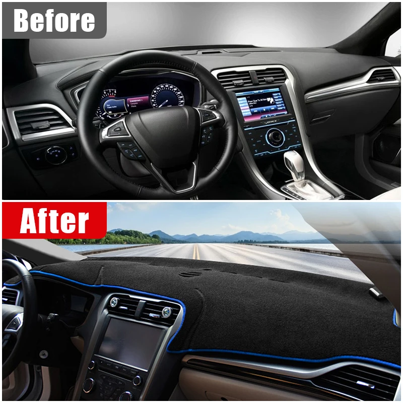 Car Dashboard Cover Avoid Light Pads Sun Shade Mats Accessories For Ford Mondeo 5 MK5 Fusion 2013 2014 2015 2016 2017 2018 2019