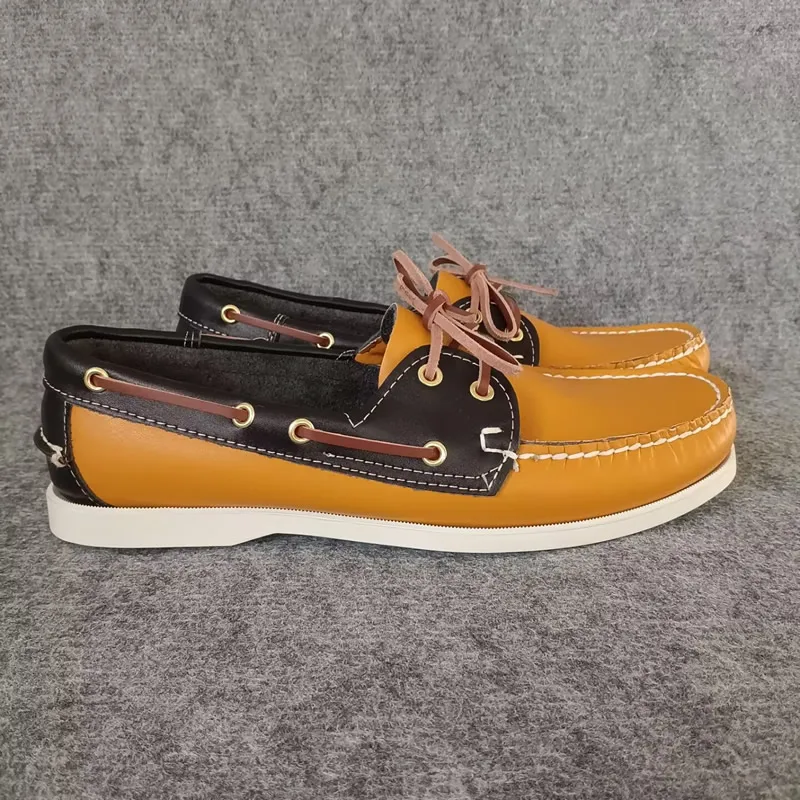 

Fashion Classic Genuine Leather Boat Shoes Footwear Men Shoes Handsewn Brand Designer Luxury Loafers Moccasins for Men