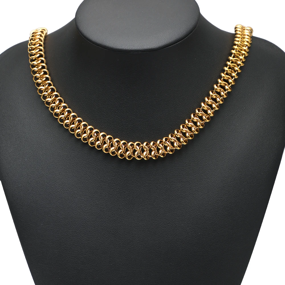 1 Meter lange Schlangenknochenkette aus Edelstahl mit 8-förmigen Knotenketten für DIY Hip-Hop-Schmuckherstellung, Halsketten, Armbänder, Zubehör – Detail 3