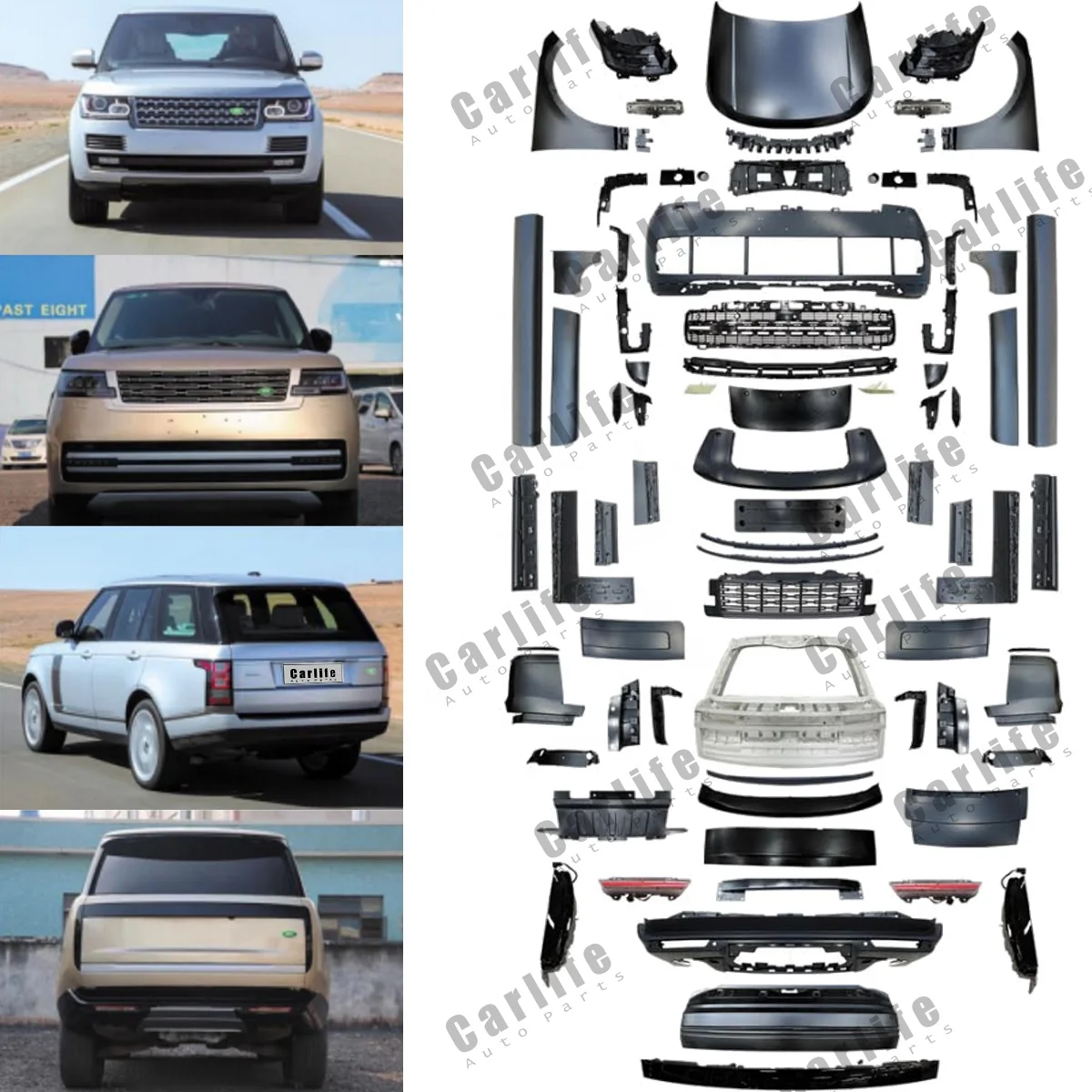 High quality PP material bumpers for Land Rover range rover vogue L405 2013 2014 2015 2016 2017 upgrade 2023 year new model