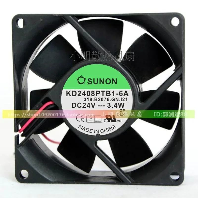 

New Cooling Fan for SUNON KD2408PTB1-6A 8025 8cm 24V 3.4W Inverter Computer Fan 80*80*25mm