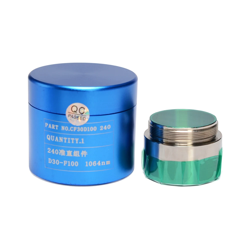 Lente colimadora laser de fibra, lente de foco d30 fl100 fl125mm com suporte de lente para raytools cabeça de corte a laser bt240 bt240s