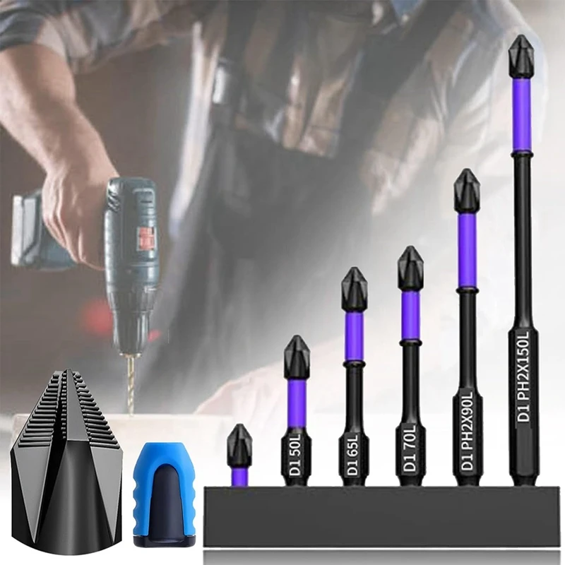 Screwdriver Bits Set Anti-Shock Non-Slip Bit, Super Strong Magnetic Drill Bits, (1 Set)