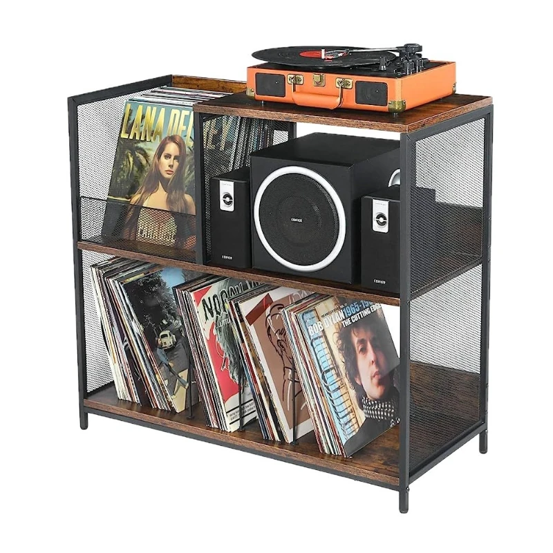 

Vintage American Living Room Furniture Record Player Shelf Vinyl Record Storage Rack