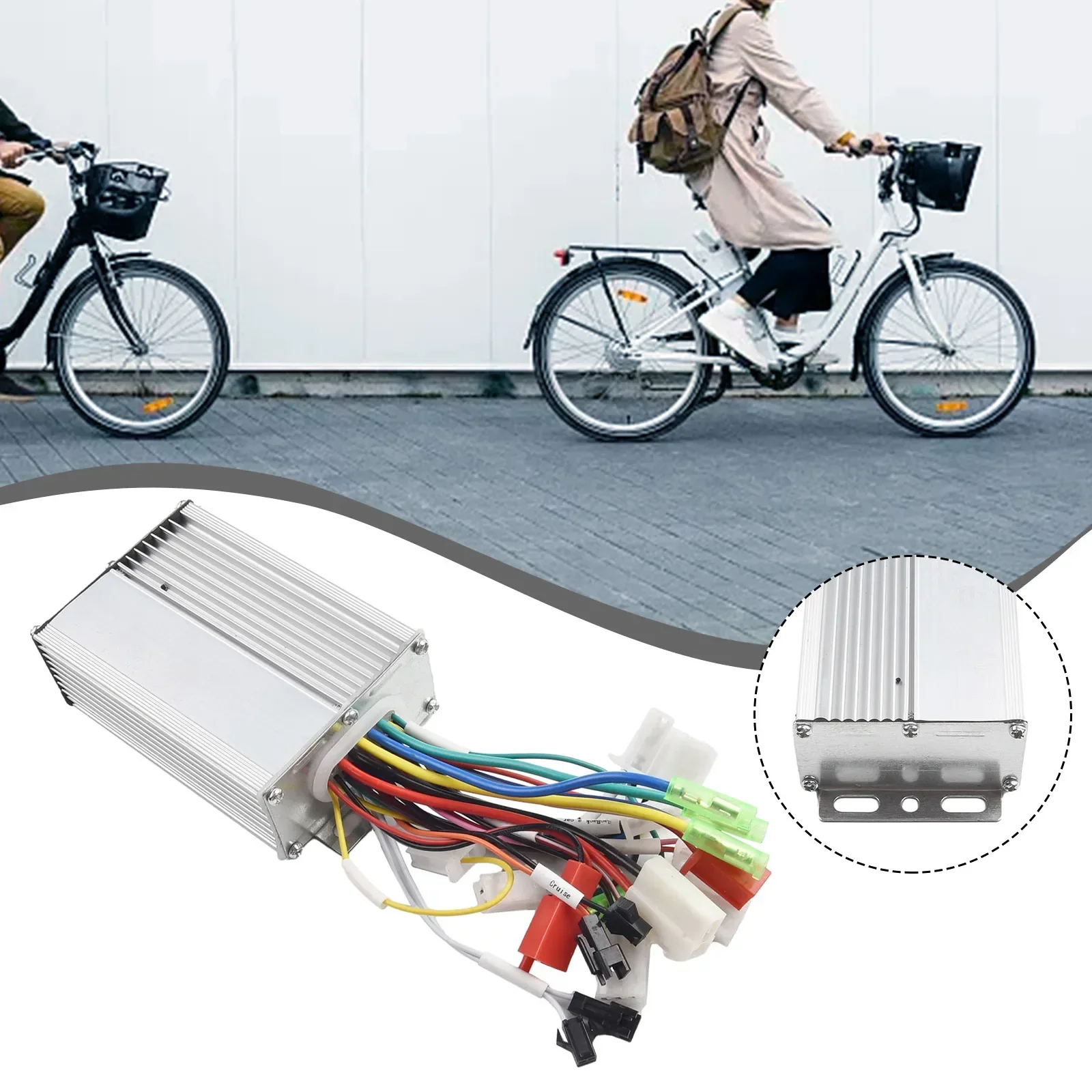 36V/48V Electric Bicycle Controller Aluminum E-bike Motor Speed Steel Supply Throttle Universal 350W Brushless