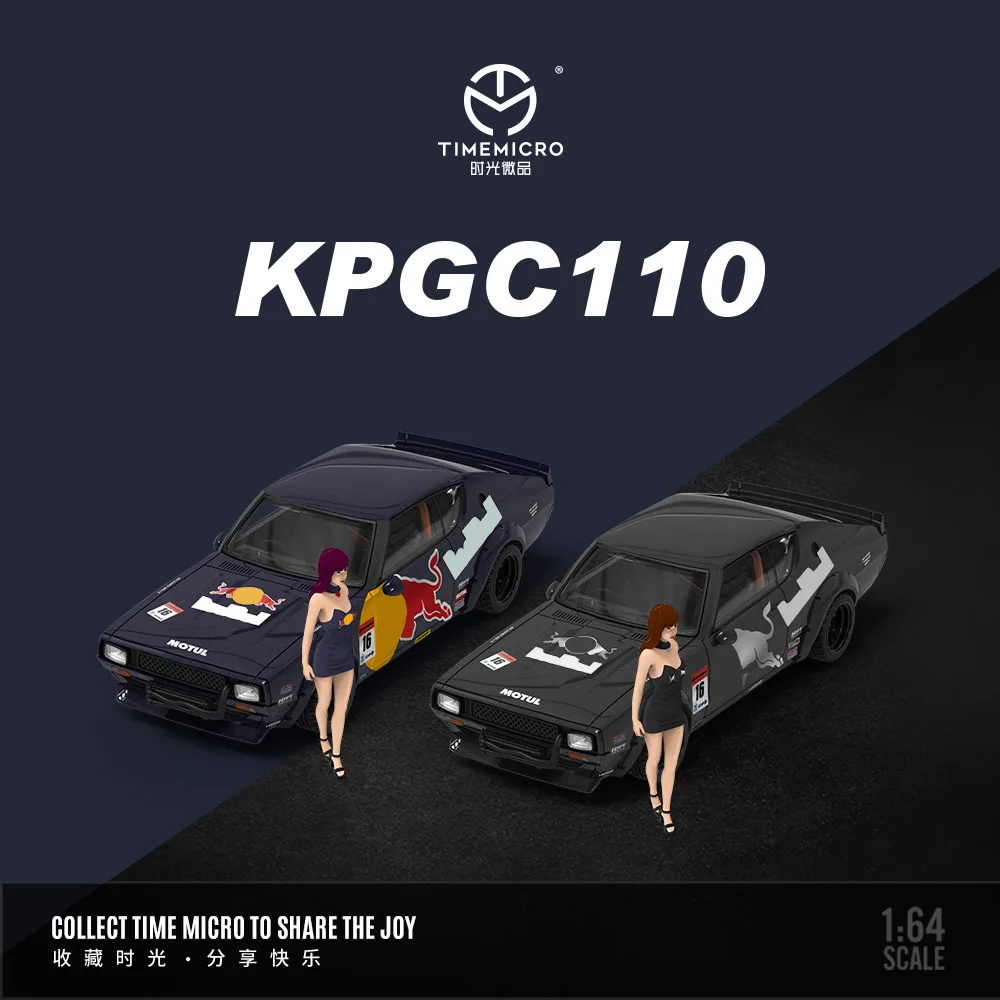 

TIME MICRO 1:64 KPGC110 Red And Black Painting Simulation Alloy Car Model for Hobby&Collectibles&Display*Gift
