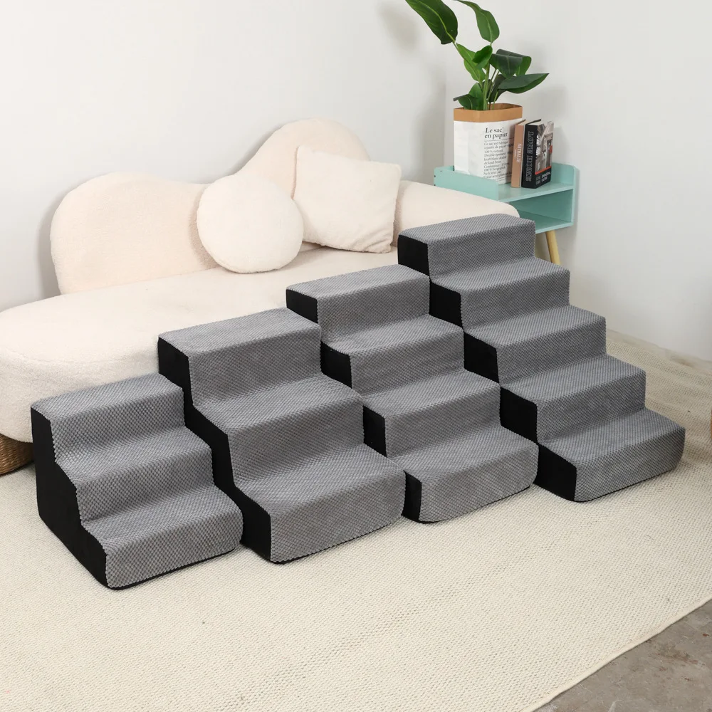 

Pet Climbing Ladder Up and Down Sofa Bed Sponge Steps Right Angle Stairs Cat Small Dog Ramp Pet Accessories