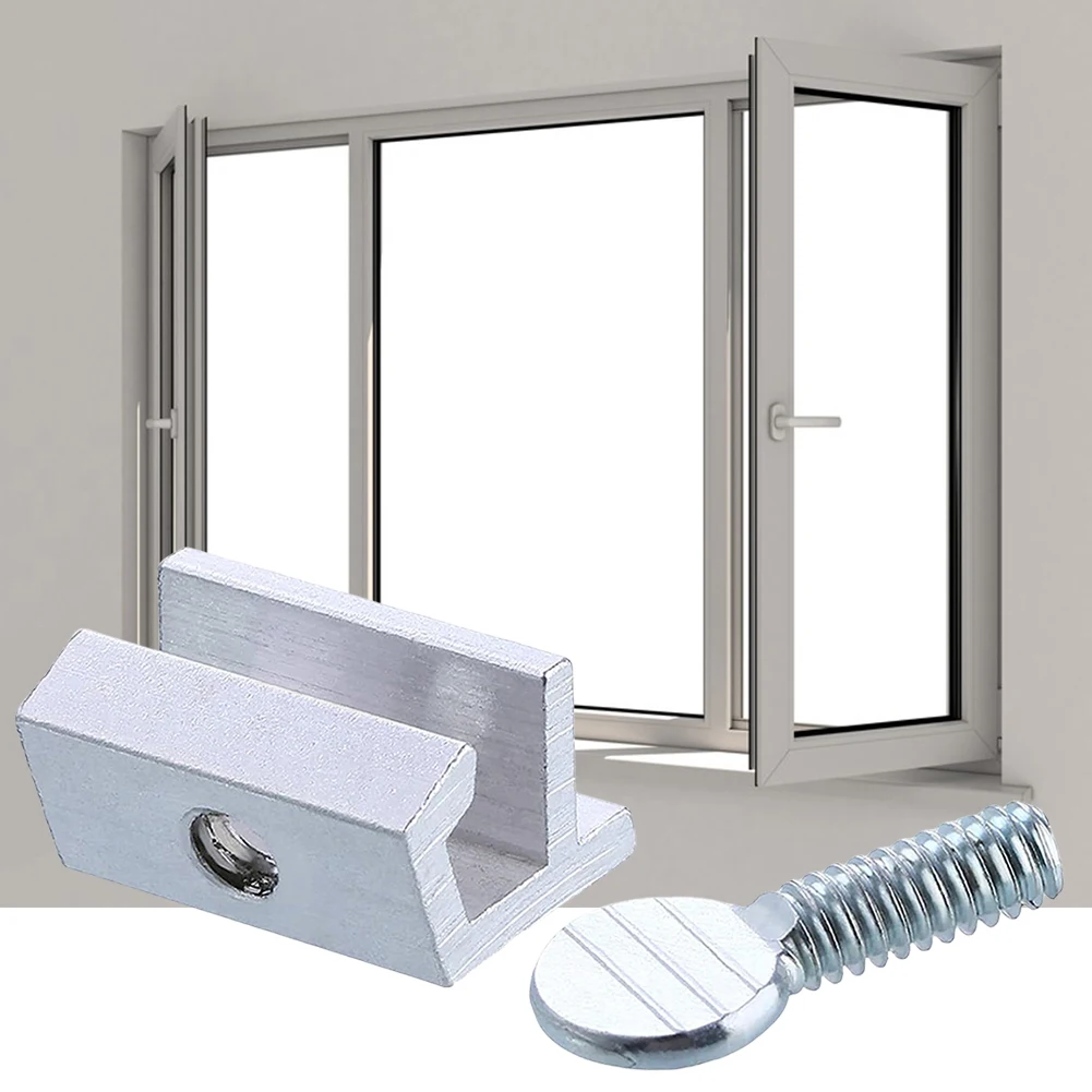 Adjustable Security Window Lock Aluminum Alloy Window Limit Stop Locks Free Punch Door Window Limiter Lock Baby Child Protection