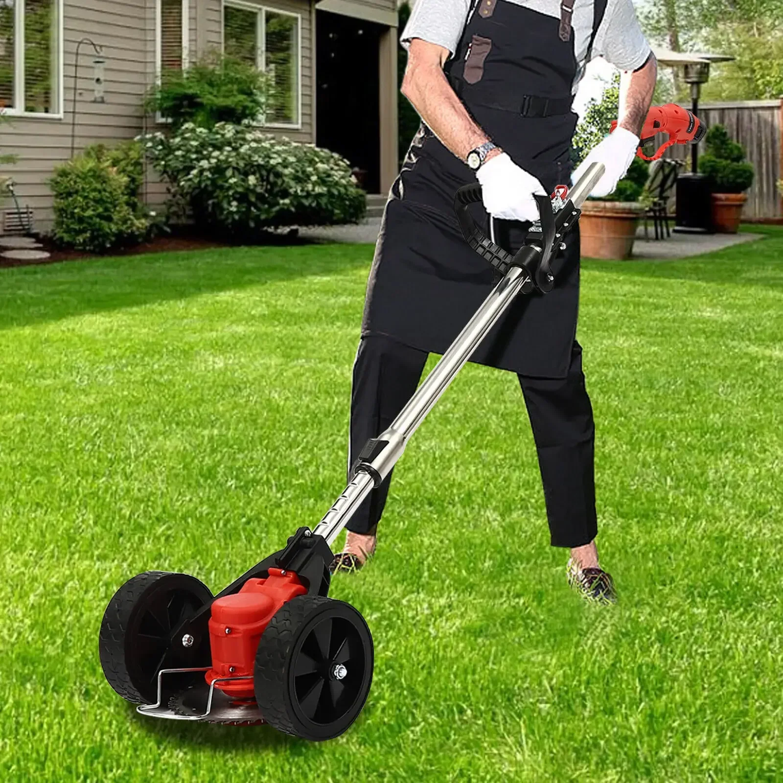 

200W Cordless Grass Trimmer – Battery-Powered Weed Edger & Mini Mower for Lawn Care