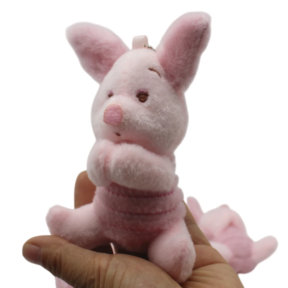 1piece Disney Kawaii Pooh Bear Piglet Cute Sleepy Series Plush Keychain Pendant Cartoon Plush Doll Toy Christmas tree ornament