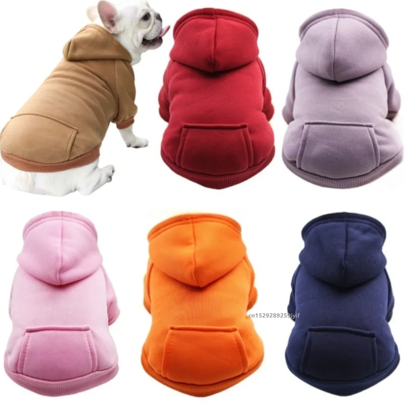 Dog Winter Hooded Sweatshirt for Small and Medium Doggy Pet Coat Puppy Cat Jacket Clothes Chihuahuas French Bulldog Costume