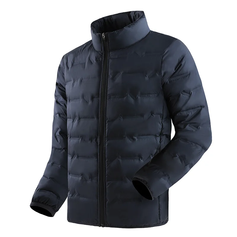 Men's winter cotton-padded clothes, graphene material, warm casual and light cotton-padded clothes, men's jackets.