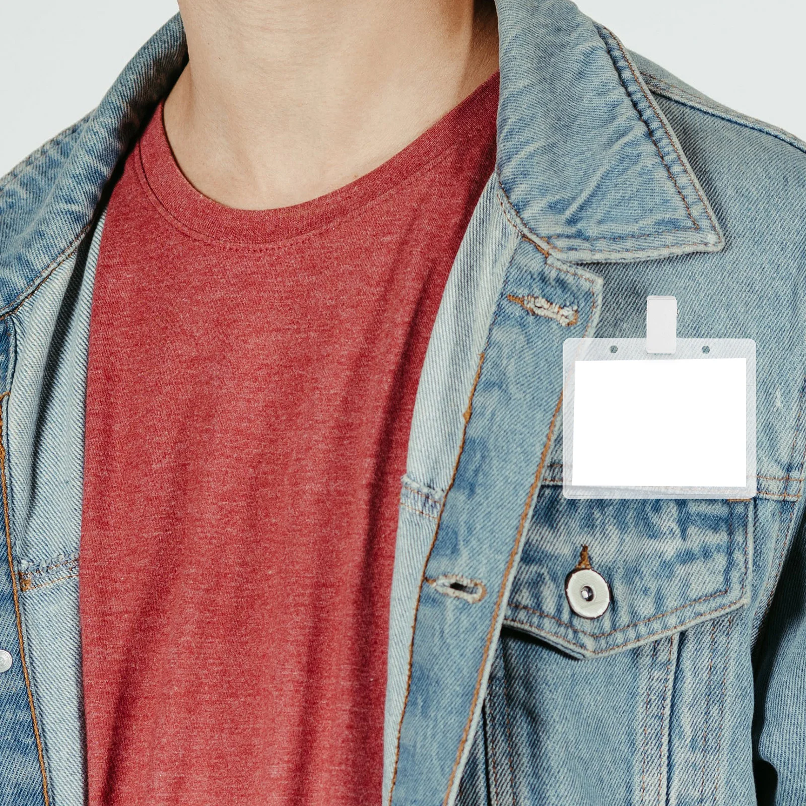 10pcs Magnetic Name Id Card Clips Spring Design Reusable Abs Steel Magnet Material Badge Holders Clip For Work Badge Paper Clips