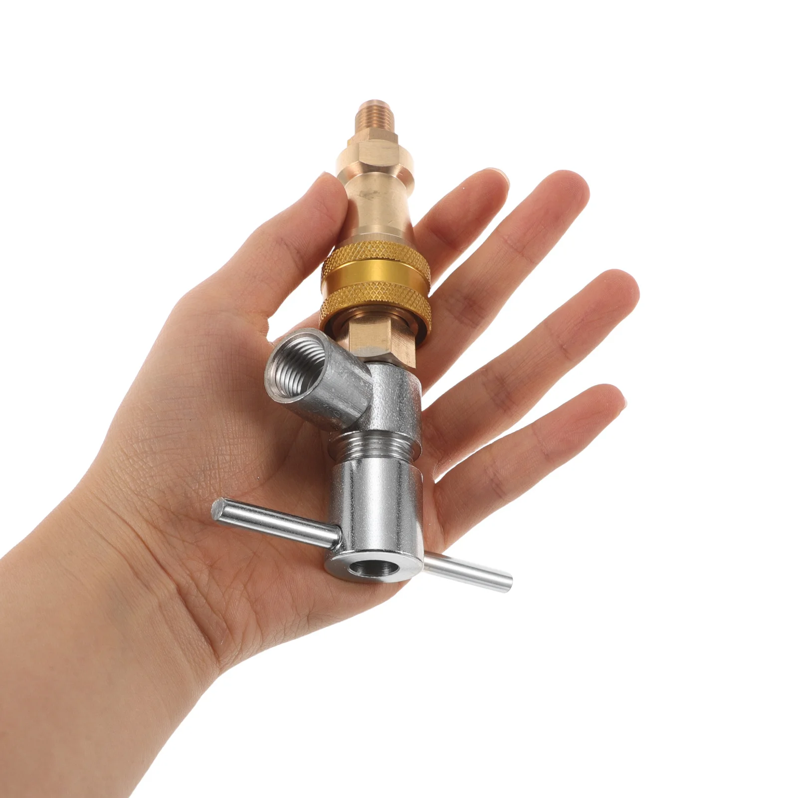 

1 4 Inch Refrigerator Quick Coupling Adapter Metal Valve Coupler Freezer Pipeline Extension Connector Fluoride Filling Tool