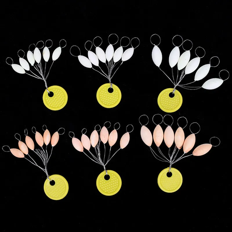 

15packs/lot (6 in 1) Luminous Seven Star Fishing Float Oval Beans 11mm/13mm/15mm Foam Buoy Carp Fishing Tackle Accessory B687