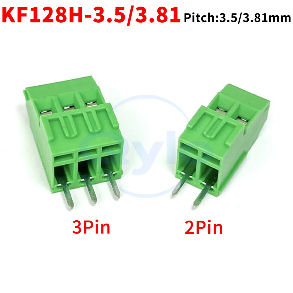 (1 pcs) KF 128H - 3.5mm 3.81mm Screw-Type PCB Terminal Block High-Position 2P 3P Modular 128H - 3.5 3.81