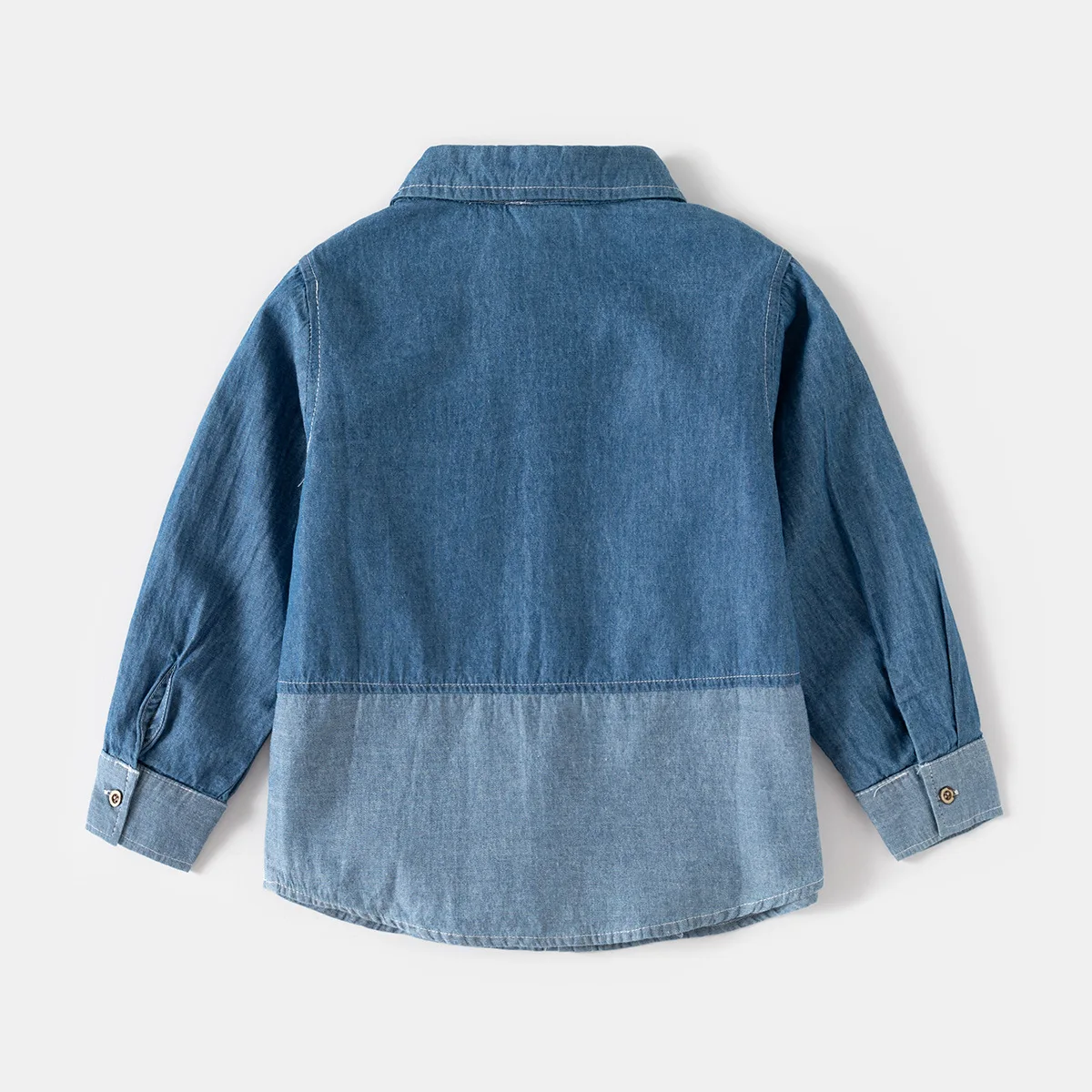 2026 Spring Autumn Casual 2 3 4 5 6 8 Years New Turn-down Collar Cotton Long Sleeve Classic Patchwork Kids Baby Boys Denim Shirt