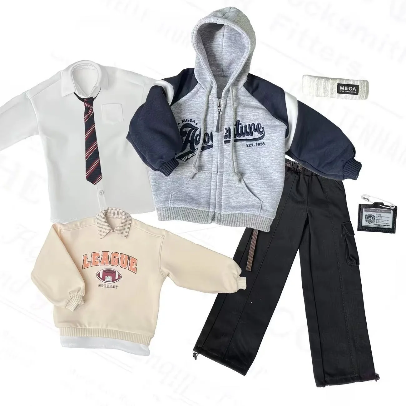 BJD doll clothes suitable for 1/4  size Baseball uniform clothes set doll accessories (6 points)
