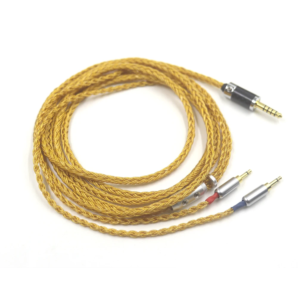 Auriculares chapados en oro de 16 núcleos, Cable de equilibrio XLR/3,5/4,4mm para Sonus Faber PRYMA Sivga Oriole SV021 1MORE H1707 Monolith M1060C