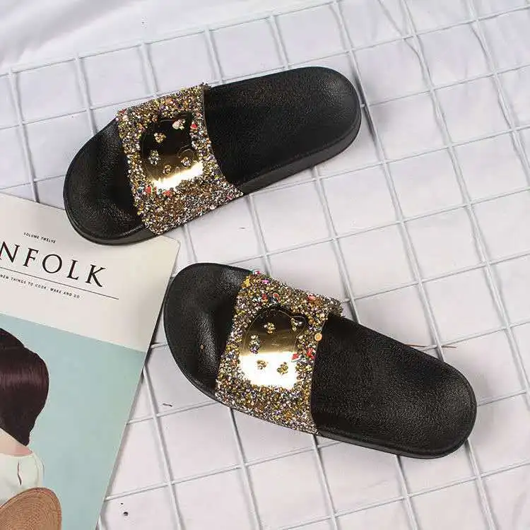2026 New Summer Kids One-band Slippers Cute Cat Fruit Rhinestone Design Non Slip Comfort Wear-resistant Soft Sole Girls Slides - view 6