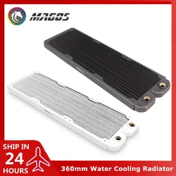 수냉 라디에이터 360 20mm 초슬림 빨간색 구리 14 FPI 지원 120mm 팬 쿨러 컴퓨터 Liquild 쿨러 행 검정/흰색