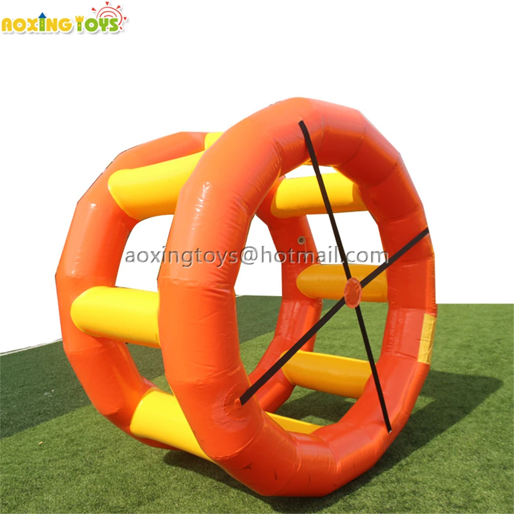 1.5M/2M Height Inflatable Water Wheel Roller Float Giant Roll Ball For Swimming Pool Toys Grass Plaything For Children Adults