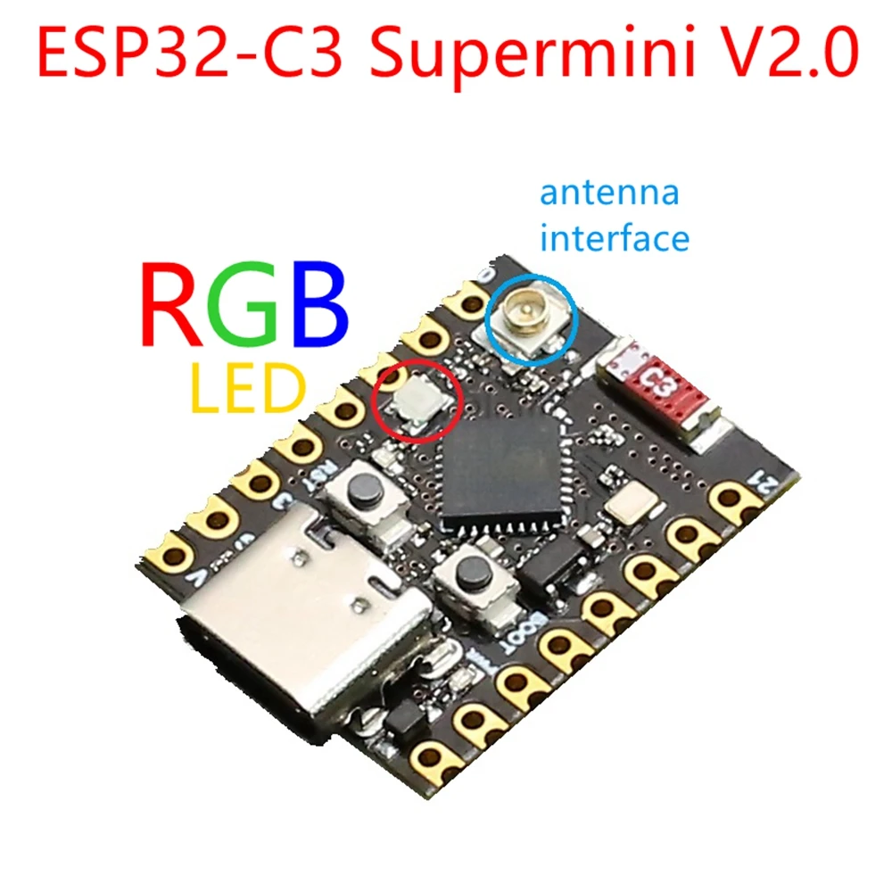 ESP32-C3 SuperMini V2 Plus IOT Development Board ESP32-C6 ESP32-H2 ESP32-S3 ESP32 WiFi Bluetooth MicroPython Arduino Compatible