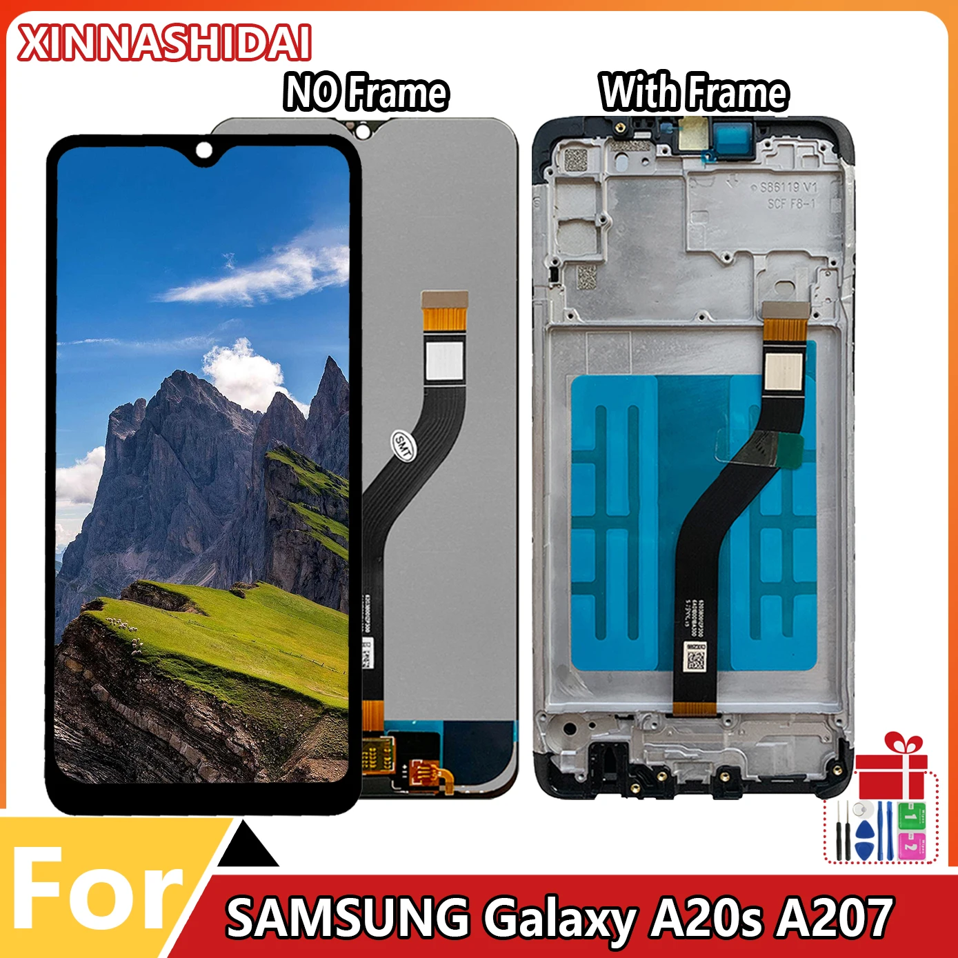 LCD Display For Samsung Galaxy A20S A207 A2070 SM-A207F SM-A207G LCD Display Touch Screen Digitizer Assembly Replacement