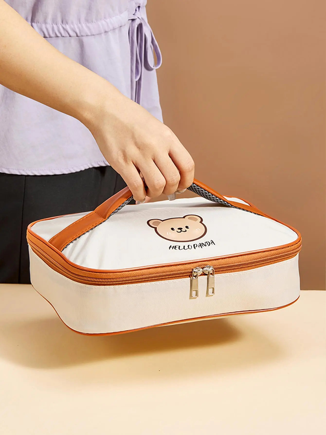 WORTHBUY Insulated Lunch Bag For Women Kids Cooler Bag Thermal Bag Portable Lunch Box Ice Pack Tote Food Picnic Bags