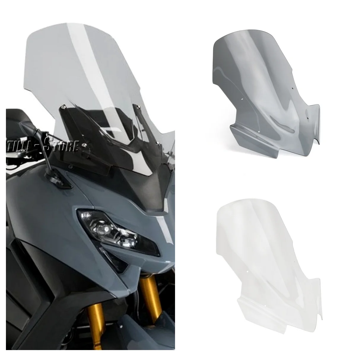 For Yamaha TMAX 560 2022-2024 Acrylic Motorcycle Windshield Adjustable Wind Screen Guard Visor Deflector Motorcycle Accessories