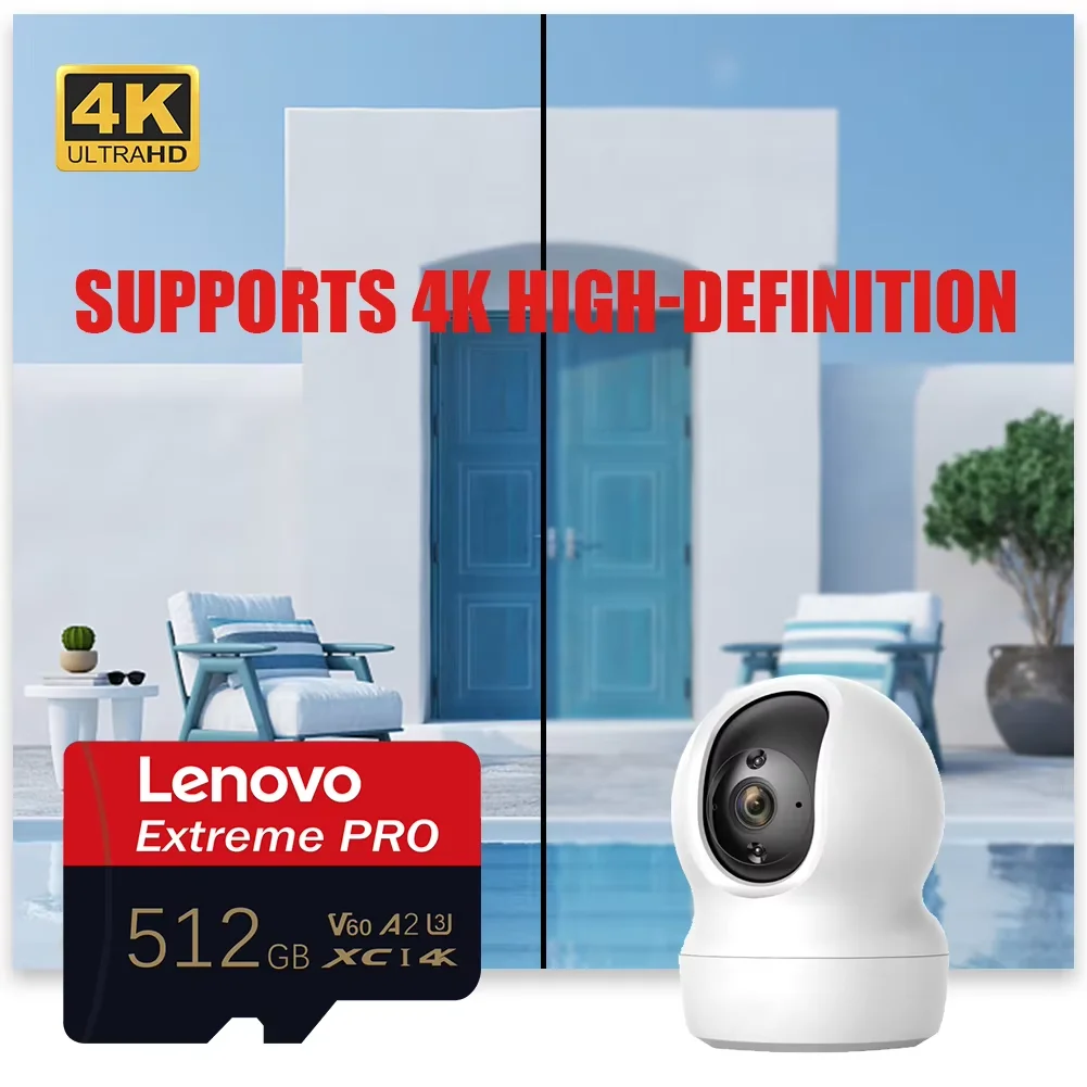 Lenovo SD Card High Speed Micro SD Card for Nintendo Switch 512GB 256GB 128GB 64GB U3 V60 Stable Performance SD Memory Card