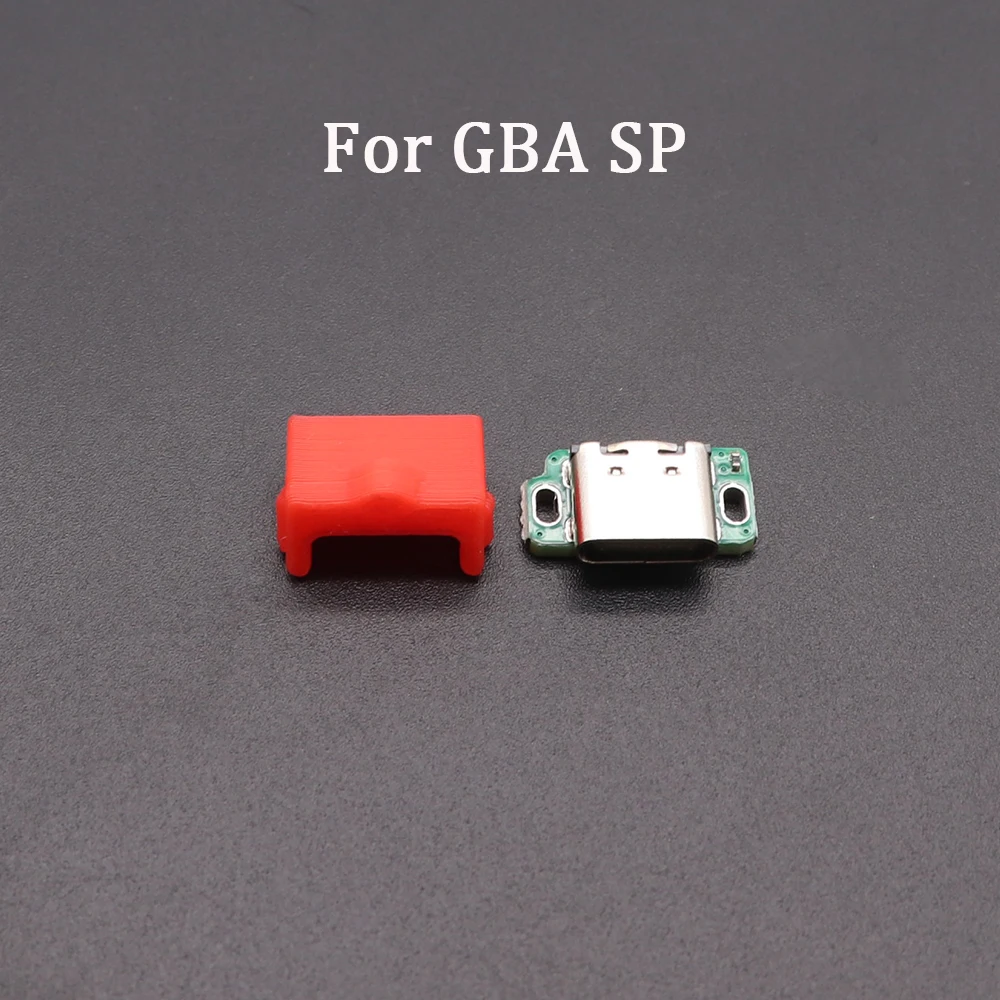 ل Gameboy Advance SP Audio USB شحن المقبس توصيل الطاقة نوع C Mod مع مطبوعة ثلاثية الأبعاد لـ GBA SP