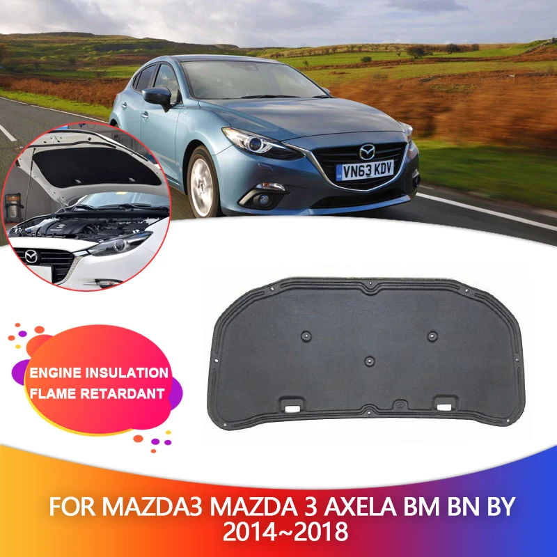 

Car Engine Insulation for Mazda3 Mazda 3 Axela BM BN BY 2014~2018 Hood Heat Sound Cotton Soundproof Cover Thermal Pad Accessorie