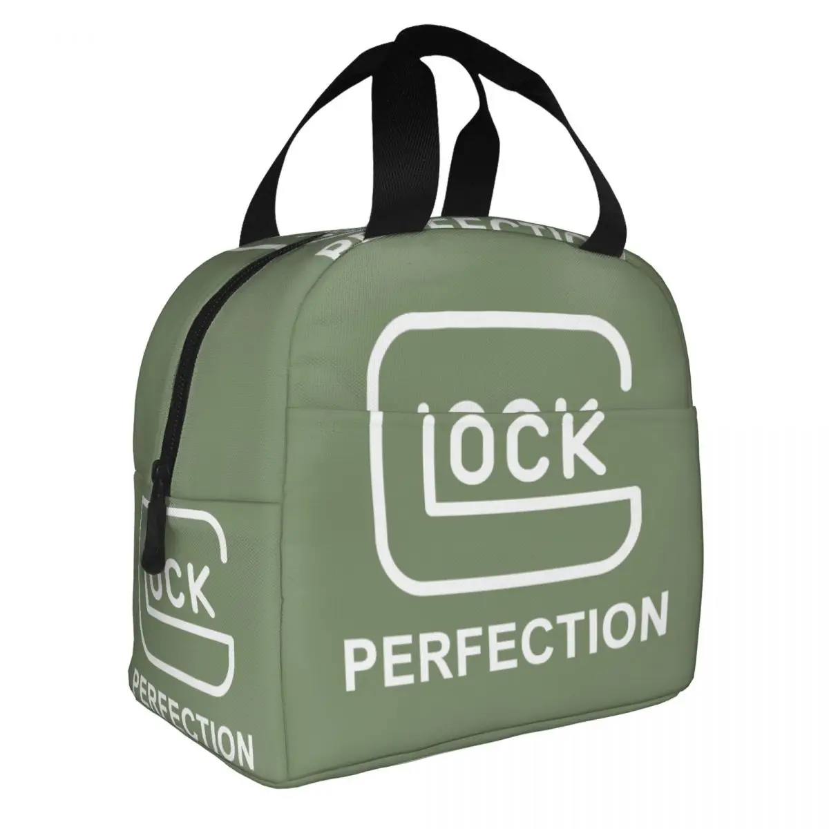 Custom Tactical Glock Shooting Sports Lunch Bag Warm Cooler Insulated Lunch Box for Women Work School Food Picnic Tote Bags