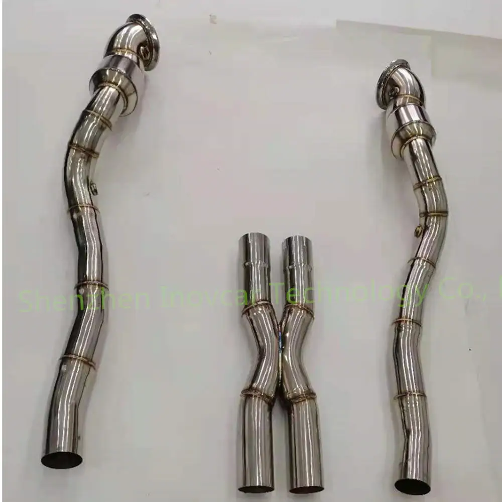 

For Ferrari F12 812 Stainless Steel Exhaust Downpipe Three Way Catalytic Through Head Pipe Down-Pipe