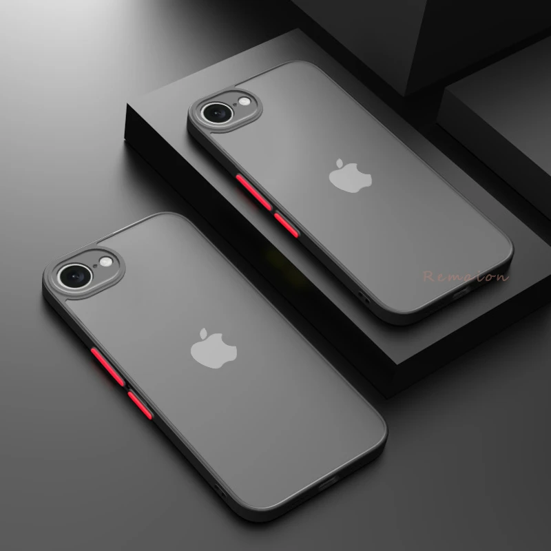 for iPhone 16E Case SE4 2025 Hard PC Armor Matte Luxury Color Blocking Shockproof Camera Protector Cases for iPhone 16e Cover