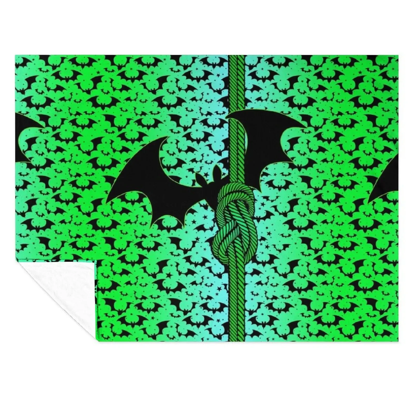 

Bat and Rope Knot Neon Green - Climbing Throw Blanket sofa bed warm winter christmas decoration Soft Plush Plaid Blankets