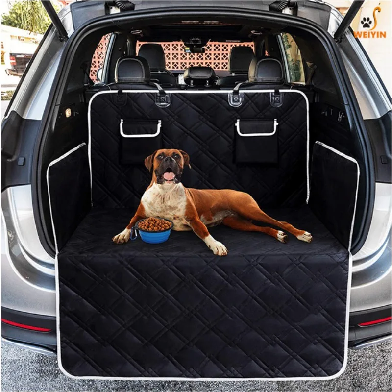 Pet car mat Anti-scratch pet car mat Sedan SUV trunk waterproof car mat 2 large storage bags Anti-slip car dog seat cover