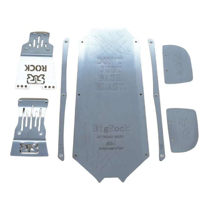 

ARRMA 1/7 Big Rock 4X4 Stainless Steel Skid Plate Chassis Armor Guard Protection Set Underbody Bash Guard for RC Monster Truck