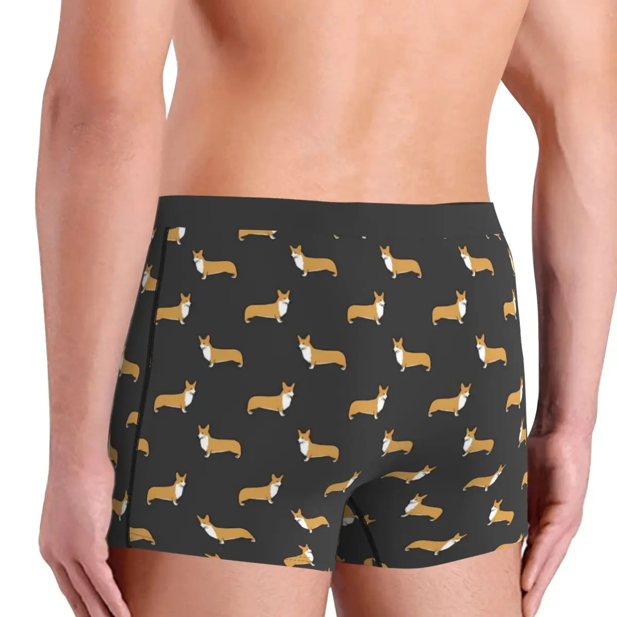 Divertido cão impressão roupa interior animal masculino calcinha alfândega elástica boxershorts trendy shorts briefs tamanho grande