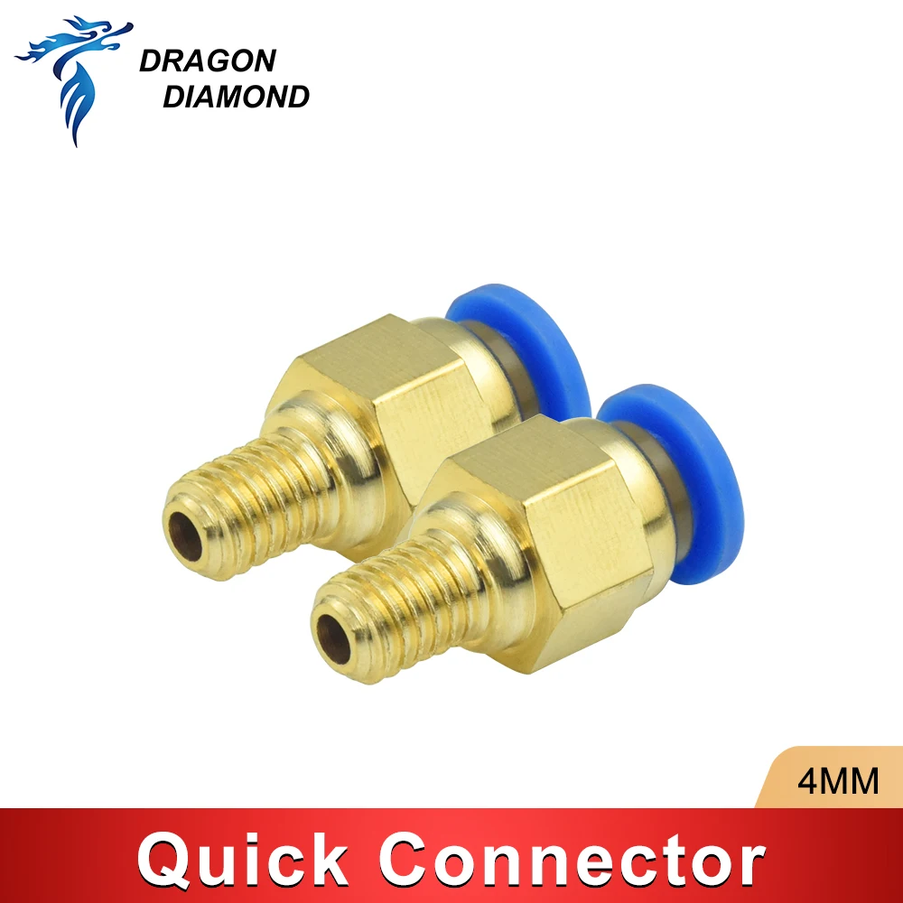 13Pcs 4MM Mold Air Pipe Pneumatic Quick Connector Metric Thread Straight Through PC4 For Lubrication Oil Pump