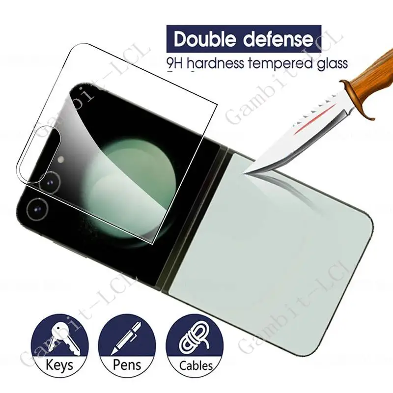 2PCS-5PCS Original 3D Tempered Glass For Samsung Galaxy Z Flip5 ZFlip5 Flip 5 Camera Lens Back Screen Protector Cover Film