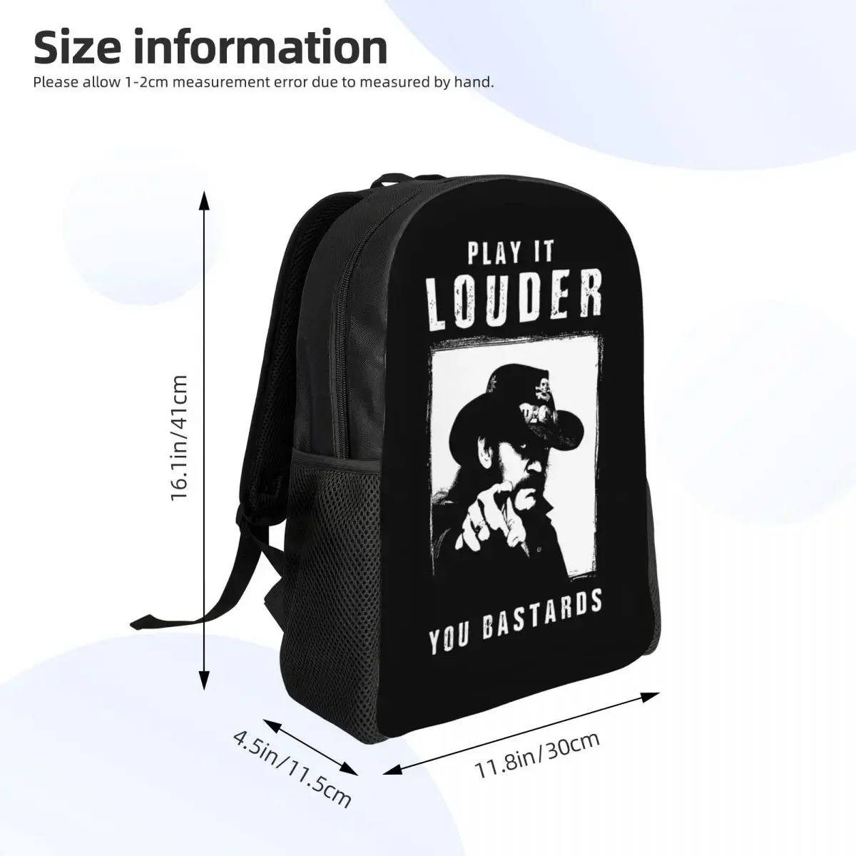 대학 학교 가방을위한 맞춤형 록 스타 Lemmyes 배낭 여성 남성 패션 Bookbag