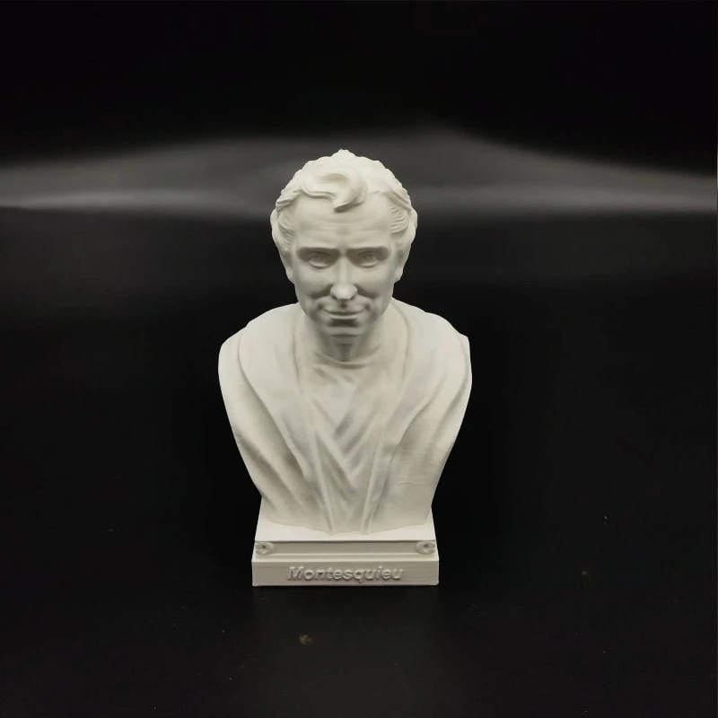 10/15/25 سنتيمتر الفيلسوف الفرنسي Descartes Montesquieu Foucault Voltaire Rousseau تقليد الجص تمثال ثلاثية الأبعاد المطبوعة PLA التماثيل #5