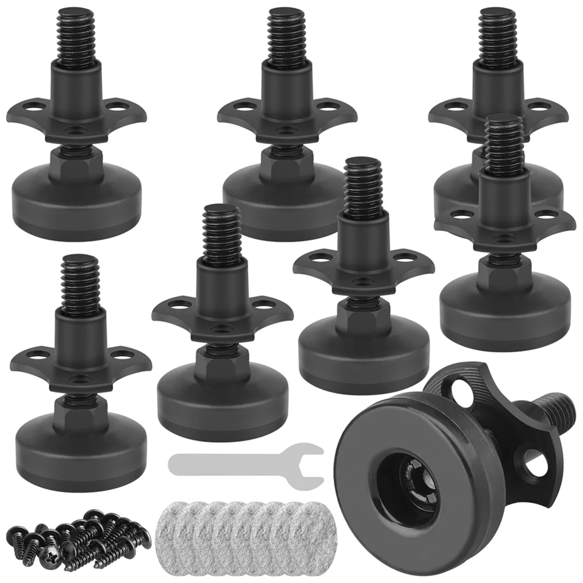 

Furniture Leveler 3/8 inch-16 Threaded with T-Nut Kit Adjustable Furniture Leveler for Tables, Cabinets, Chairs,and More