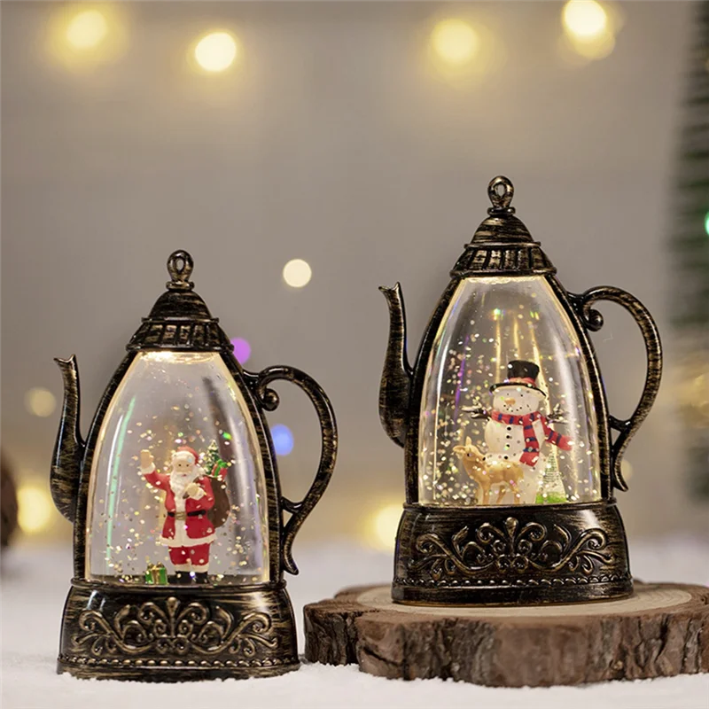 

ABXD Retro Teapot Style LED Night Light - Popular Christmas Decoration, Glowing Lamp For Kids, Ideal Gift For The Christmas