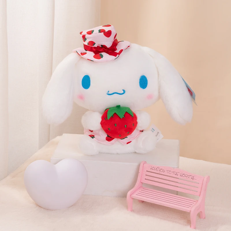 Kawaii Sanrio Plush Toys Hello Kitty My Melody Room Decor Kuromi Plushie Cinnamoroll Strawberry Doll Plush for Christmas Gifts